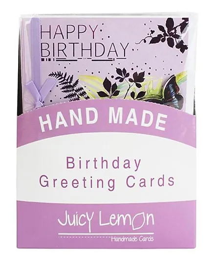 Homesmiths Juicy Lemon Floral Birthday Greeting Card - 50 Pieces