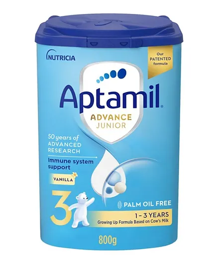 Aptamil Palm Oil Free Advance Junior 3 Milk Formula - 800g