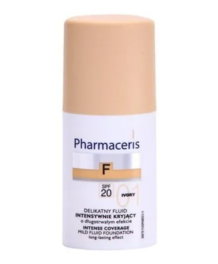 Pharmaceris Mild Fluid Foundation Intense Coverage SPF 20 01 Ivory - 30ml Ml