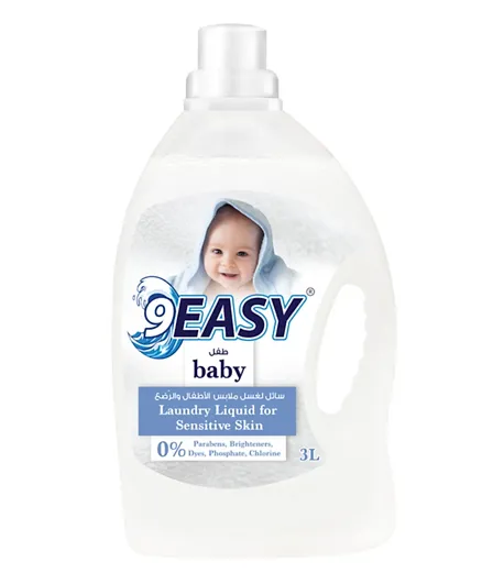 9Easy Sensitive Laundry Liquid for Babies - 3L