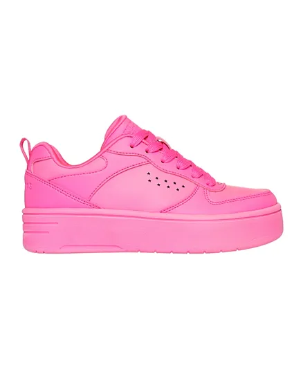 Skechers Court High Shoes - Hot Pink