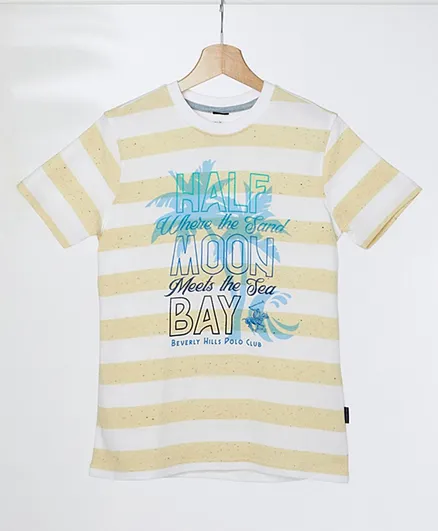Beverly Hills Polo Club Sand Meets The Sea Tee - Yellow