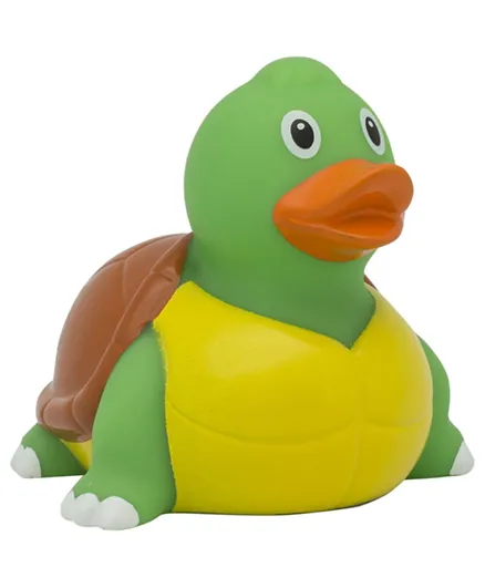 Lilalu Turtle Rubber Duck Bath Toy - Green and Yellow