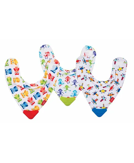 Nuby Dribble Bib with Teether - Assorted