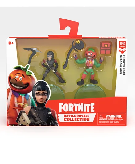 Fortnite  Duo Figure Pack  Tomato Head & Shadow Ops - 2 Figures 4 Accessories & 2 Display Stand