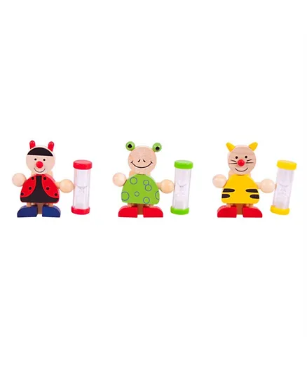 Bigjigs Toys Animal Tooth Brush Timers - Pack of 3