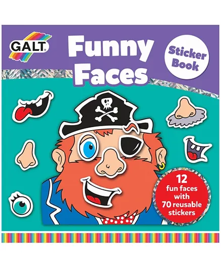Galt Toys Funny Faces Sticker Book - 14 Pages
