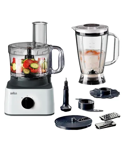 Braun Household Food Processor 8 in 1 System 750W FP 0132  - White