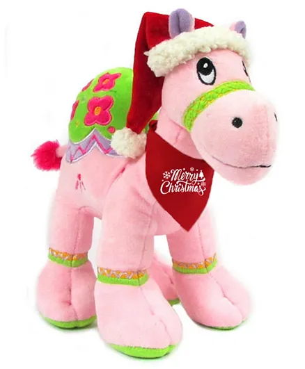 Caravaan Camel Pink with Santa Hat & Bandana - 25 cm
