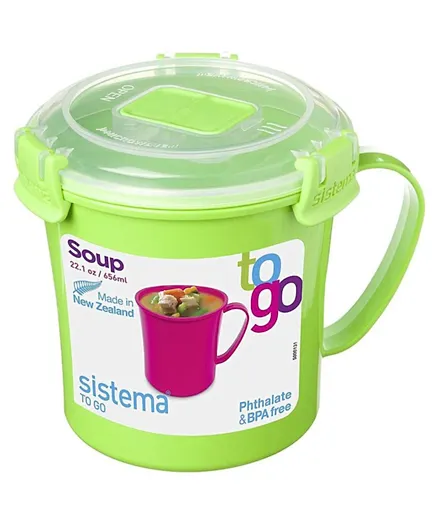 Sistema Medium Soup Mug Green - 656mL