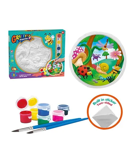 Insect World 3D Plaster Painting DIY Kit, Fine Motor Skills Development, for Ages 5+, 17x17 cm