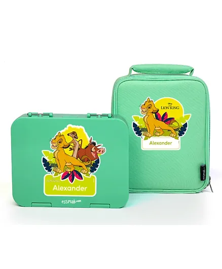 Essmak Disney Lion King Personalized Bento Pack Green - 2 Pieces