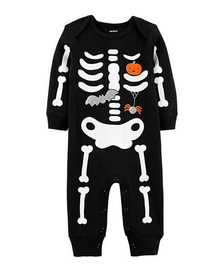 Carter's Halloween Skeleton Jumpsuit - Black