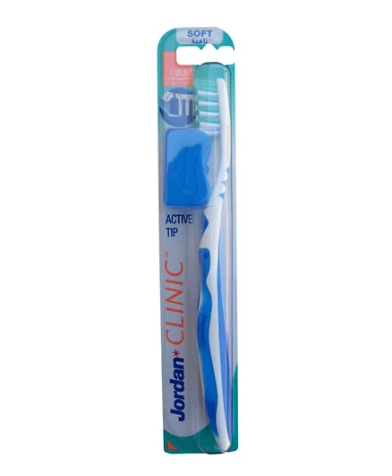 Jordan Clinic Active Tip Soft Toothbrush - Blue