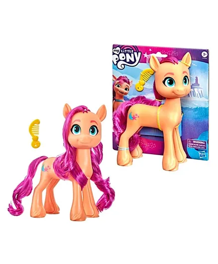 My Little Pony A New Generation Mega Movie Friends Sunny Starscout Orange Pony Figure with Comb - 8-Inch