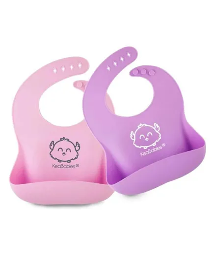 Keababies Silicone Bibs Cotton Candy - 2 Pieces