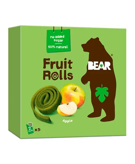 بير - رولز فاكهة الدب تفاح عبوة من 5 - 20 جرام لكل واحدة
