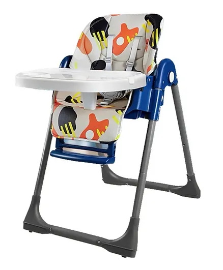 كرسي الطعام العالي لوفلي بيبي جرافيتي - أزرق