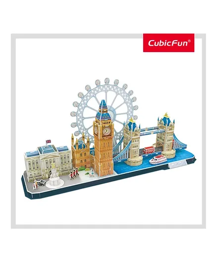 Cubic Fun London 3D Puzzle - Educational City Line Model Kit, 107 Pieces, Ages 10+ Architecture Building Set