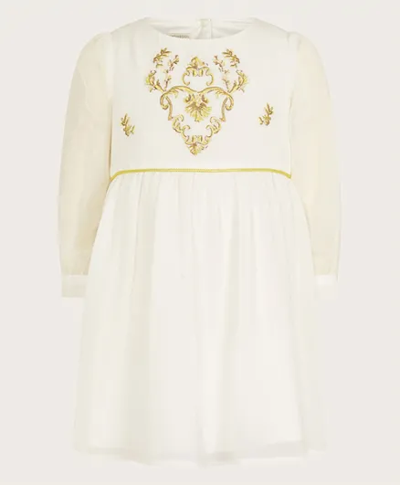 Monsoon Children  Embroidered Tunic Dress - Ivory