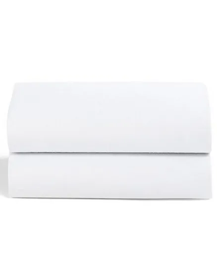 Snuz Crib Sheets White  - Pack of 2
