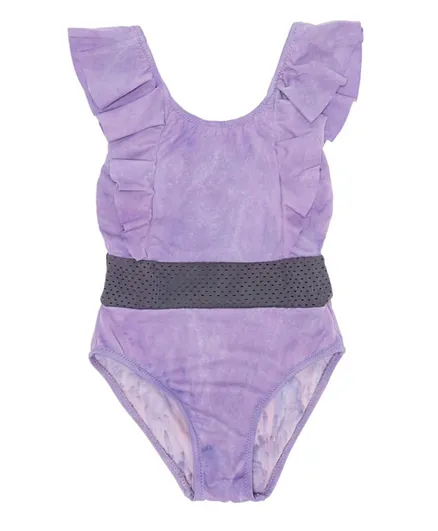Reborn Society Frill Sleeves Swimsuit - Lilac