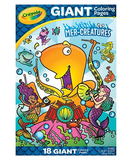 Crayola Mer-Creatures Giant Coloring Pages - 18 Pages