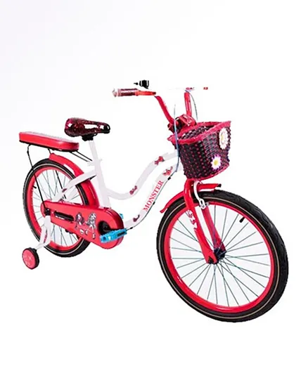 Megastar Megawheels Flower Power 20 Inch Girls Bicycle With Basket And Back Cushion