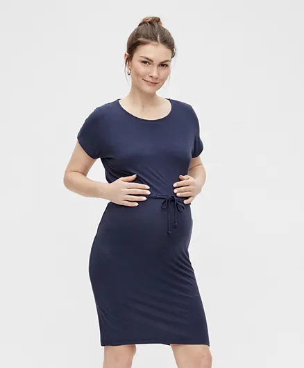Mamalicious Mlalison 2-in-1 Maternity Midi Dress - Navy Blazer