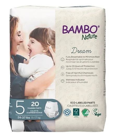 Bambo Nature Eco-Friendly Pant Style Diapers Size 5 - 20 Pieces
