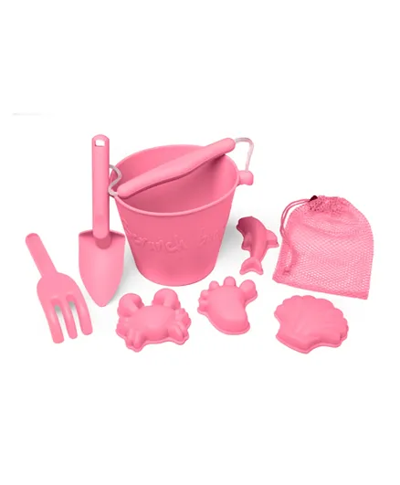 Scrunch Bundle Silicone Beach Toys - Flamingo Pink