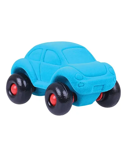 Rubbabu Soft Baby Educational Toy The Little Beetle Car - Turquoise
