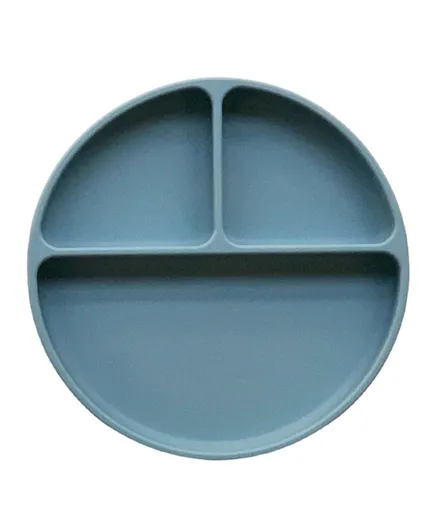 Peanut Silicone Suction Divided Plate - Ocean