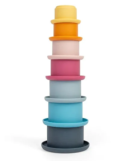Bigjigs Toys Colourful Stacking Cups - 7 Pieces