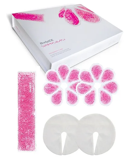 Mums & Bumps - Bodyice 2 Breast Gel-Bead Pads + 2 Disposable Sleeves + 1  Perineum Gel-Bead Strip + 5 Disposable Sleeves