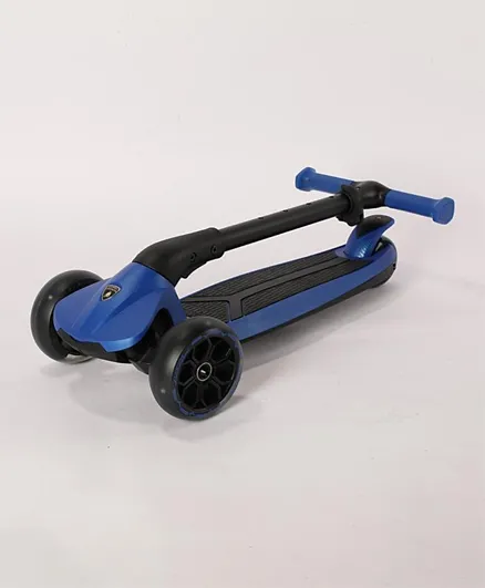 Lamborghini 3 Wheel Kids Scooter With Adjustable Height - Blue