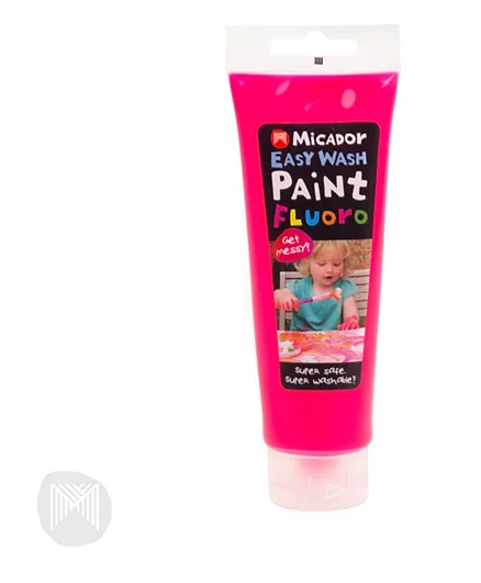 Micador Easy Wash Fluoro Paint Pink - 120mL