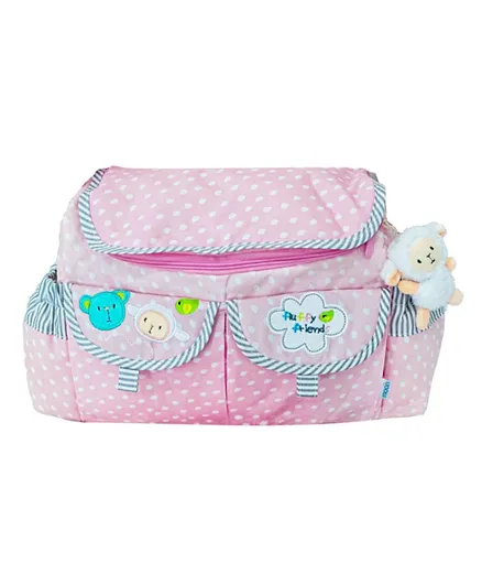 Moon Nicole Stylish Diaper Bag with Changing Mat - Pink