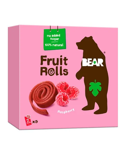 Bear  Fruit Rolls Raspberry Pack of 5 - 20g each