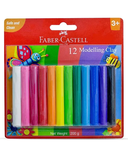 Faber Castell Modelling Clay 200 gm - 12 Pieces