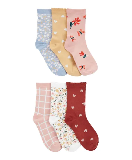 Carter's 6 Pack Slip Resistant Socks - Multicolor