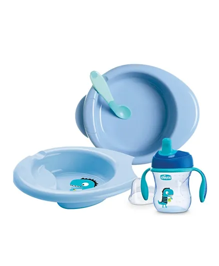 Chicco Weaning Set Boy - Blue