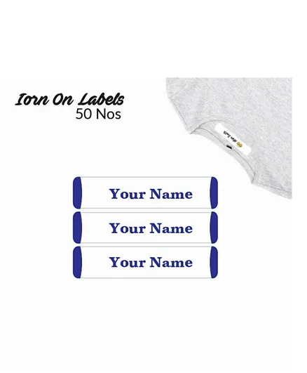Ajooba Personalised Iron On Clothing Labels ICL 3017 - Pack of 50