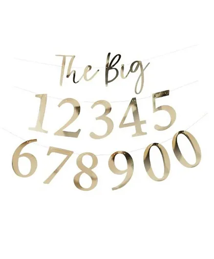 لوحة الإنجازات الكبيرة ##ذا بيغ## من هوتيبالوو باللون الذهبي - 2 متر