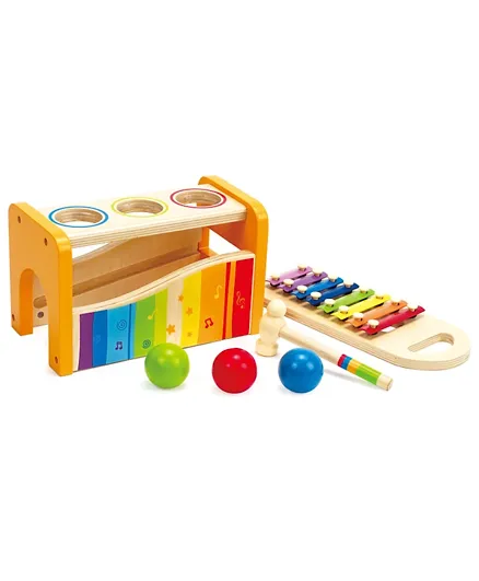 Hape Pound And Tap Bench Xylophone - 6 Pieces