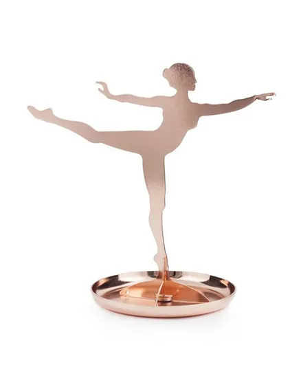 Kikkerland Ballerina Jewelry Stand Copper - Rose Gold