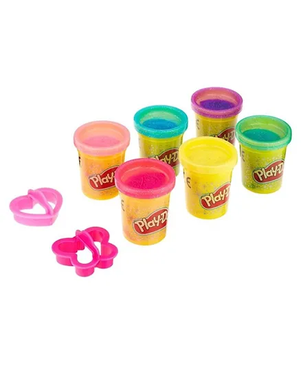 Play-Doh Sparkle Compound Pack of 6 - 336g
