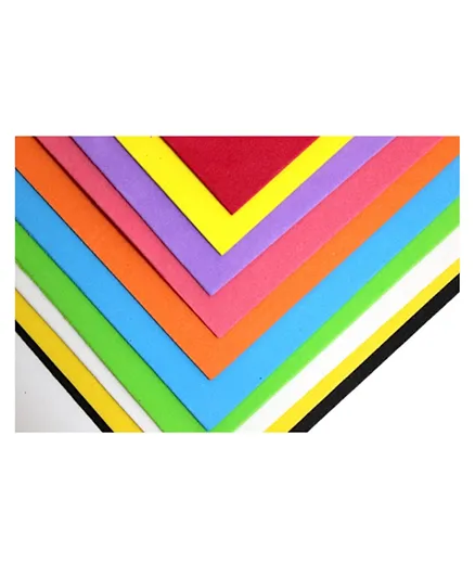 آرت آند كرافت ورق رغوة ملون مجموعة من 10 - متعدد الألوان