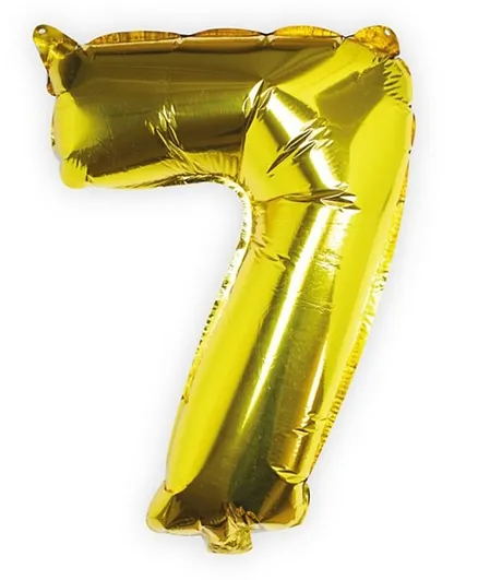 Ginger Ray Gold Foil Number 7 Balloon - 16 Inches