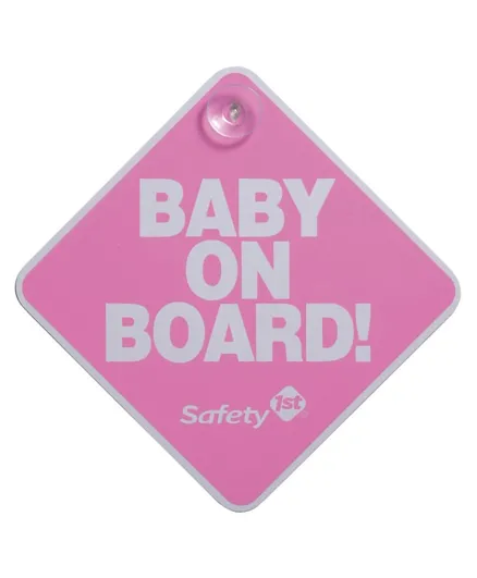Safety 1st Baby On Board Sign - Pink